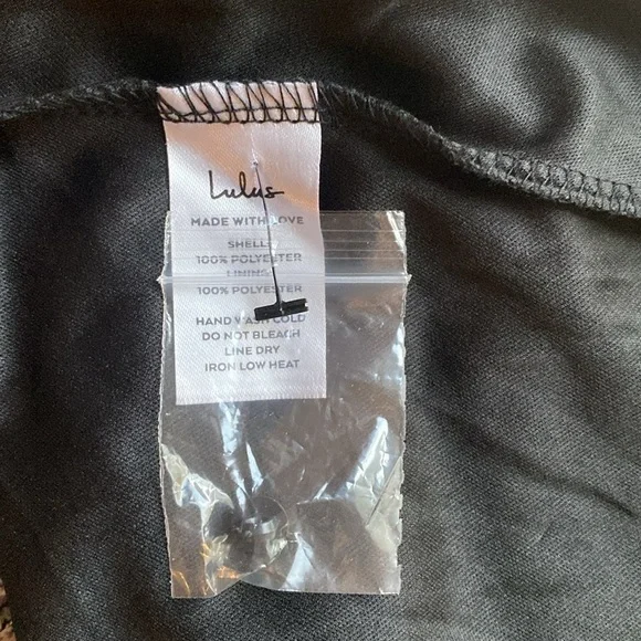 NWOT Lulus: Evalina Black Floral Print Mock Neck Maxi Dress Large - Picture 12 of 12